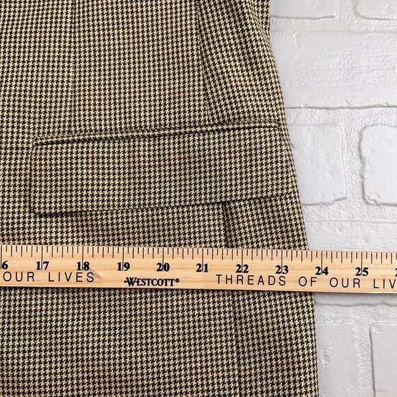 Racquet Club Blazer Men 44 Yellow Tan Houndstooth Classic Career Jacket USA VTG - Picture 11 of 15